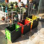 Hand Foldable Supermarket Trolley With Plastic PVC Wheel for sale