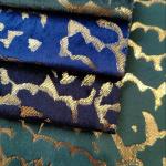 Marble Pattern Holland Velvet Fabric Foil Knit Fabric Black Anti Static for sale