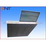 Black Motorized Screen LCD Monitor Lift With Discussion Microphone