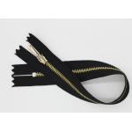 Brass Small 25 Inch Metal Dress Zips 2# / 3# / 4# Plating To Gold Auto - Lock Slider for sale
