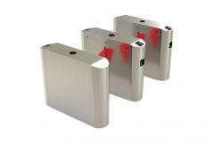 China Face Recognition Bar Code Ticket Flap Barrier Gate 100W supplier
