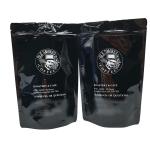 Tear Notch Standing Pouch Full Printing Zipper Laminated Glossy Black for sale