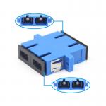 SC UPC Bule Duplex Fiber Optic Adapter with Flange Durability 0.2 dB 500 Cycle Passed for sale