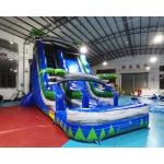 Palm Tree Jumping Castles Outdoor Inflatable Water Slides With Pool for sale