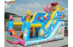 China Full Printing Sponge Bob Rent Inflatable Slide , Cute Customized Inflatable Slide Toys supplier