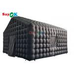 Commercial Oxford Black Inflatable Cube Party Tent Nightclub With Air Blower for sale