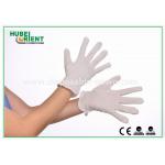 Eco Friendly 100% Soft Pure Cotton Disposable Gloves PVC Dots White Colour for sale