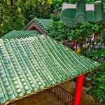 Classic Glazed Celadon Chinese Temple Roof Tiles Antique Frost Resistant for sale