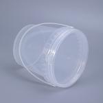 Water Round Transparent PP Plastic Pail Buckets Packaging With Lids for sale