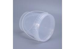 China Water Round Transparent PP Plastic Pail Buckets Packaging With Lids supplier