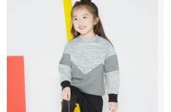 China Patched Design Girls Hooded Pullover , Girls Winter Clothes Double Faced Scuba supplier