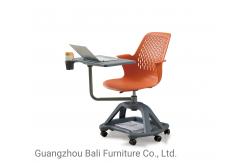 China PP Plastic Training Room Tables And Chairs With Wheels And Writing Pad supplier