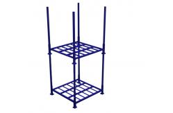 China Shade Fabric Roll Shelf Folding Stacking Cage Pallet Racks With Iron Metal Sheet supplier