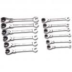 TPR Forged Steel Wrench Combination 19mm Flex Head Ratcheting Set Anti Friction for sale