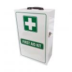 Large Workplace 2 Shelf First Aid Cabint Empty White With Pocket for sale