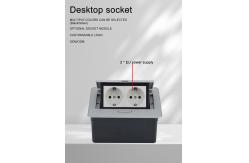 China Multifunctional Zinc Alloy Desktop Office Pop Up Desk Power Outlets supplier