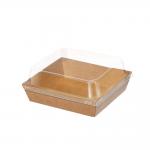 Customized eco-friendly takeaway food box disposable meal preparation food packaging kraft paper with lid lunch box for sale
