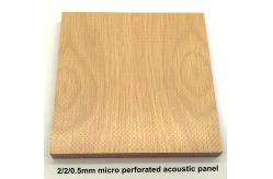 China Natural Oak Veneer Microperf Micro Perforated Acoustic Panel Customized supplier