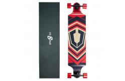 China 42inch Drop Through Double Kick Longboard With 70x51mm Red Wheel For Youth supplier