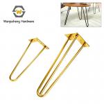 Modern Heavy Duty Iron Hairpin Table Legs 3-Bar Furniture Supports Easy-to-Install for Desk/Dining/Coffee Tables Chair Supports for sale