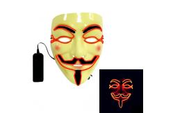 China Hacker Halloween LED Face Mask Luminous Flashing For Cosplay Costume supplier