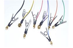 China Clinical EEG Ear Clip Electrodes , Medical EEG Cable 1.5mm Din Connector supplier