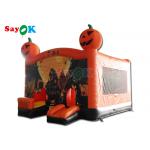 Commercial Haunted Halloween Inflatable Bounce House Castle Slide  15.7x15.7x16.4ft for sale