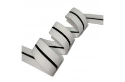 China 40mm Polyester Elastic Webbing Knitted Nylon Elastic Tape White And Black supplier