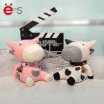 3D Vinyl Plastic Piggy Bank Toy Cow Shape For Kids 15×14.5×16cm Size for sale