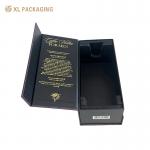 Custom Wine Paper Box Gold Foil Magnetic Closure Wine Boxes Single Champagne Glass Wine Bottle Gift Box Packaging for sale