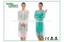 China ISO13485 Elastic Wrist Disposable Lab Coats With Velcro Closure supplier