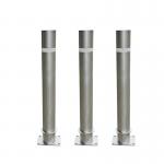 Road Safety Stainless Steel Fixed Parking Lot Bollards Stainless Steel Bollard With Cover for sale