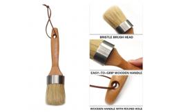 China 2PCS Chalk Paint Brush Set Round For Furniture Stencils supplier