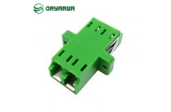 China Green Ope Shape LC APC Duplex Adapter Single Mode With Shutter supplier