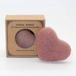 8*8*5cm Heart Shaped 100% Natural Konjac Sponge For Body Wash for sale
