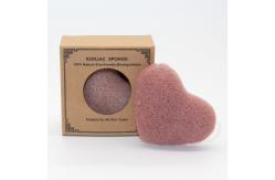 China 8*8*5cm Heart Shaped 100% Natural Konjac Sponge For Body Wash supplier