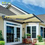 Balcony Folding Arm motorized patio awning Full Card Awning Black Shop Awning Aluminum for sale