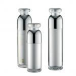 Luxury Cosmetic Pump Bottle Double Wall 15ml ABS Small Containers With Clip for sale
