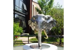 China Custom Stainless Steel Casting Elephant Head Sculpture With Mirror Polishing Finish supplier