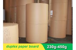 China 250g white duplex board Grey Back Duplex Board Paper For Printing Box supplier
