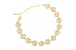 China Zircon Smiley Face Gold Necklace supplier