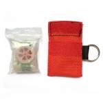 First Aid Rescue Disposable CPR Mask Keychain Bag With CPR Face Shield