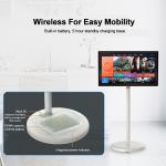 32 Inch Indoor Portable Smart Touch Wireless Android LCD Rotatable Display With Rechargeable Battery Moveable Base for sale