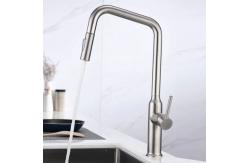 China Pull Out Extendable Hose High Arc Kitchen Faucet Eco Friendly supplier