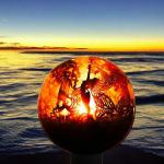 Garden Fire Sphere Manual Ignition Round Steel Fire Pits outdoor for sale