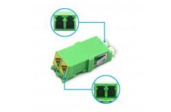 China FTTH LC Duplex Fiber Optic Adapter with Flip Auto Shutter supplier