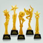 Golden Different Design Polyresin Sports Day Trophy Souvenir gifts for sale