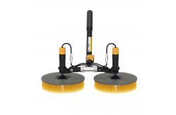 China Double Head Solar Panel Cleaning Rotating Brush Tool With Telescopic Handle supplier
