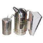 European Stainless Steel Round bee smoker beekeeping with inner tin M for sale