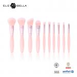 Ergonomic 10pcs Mini Travel Makeup Brush Set Plastic Handle for sale